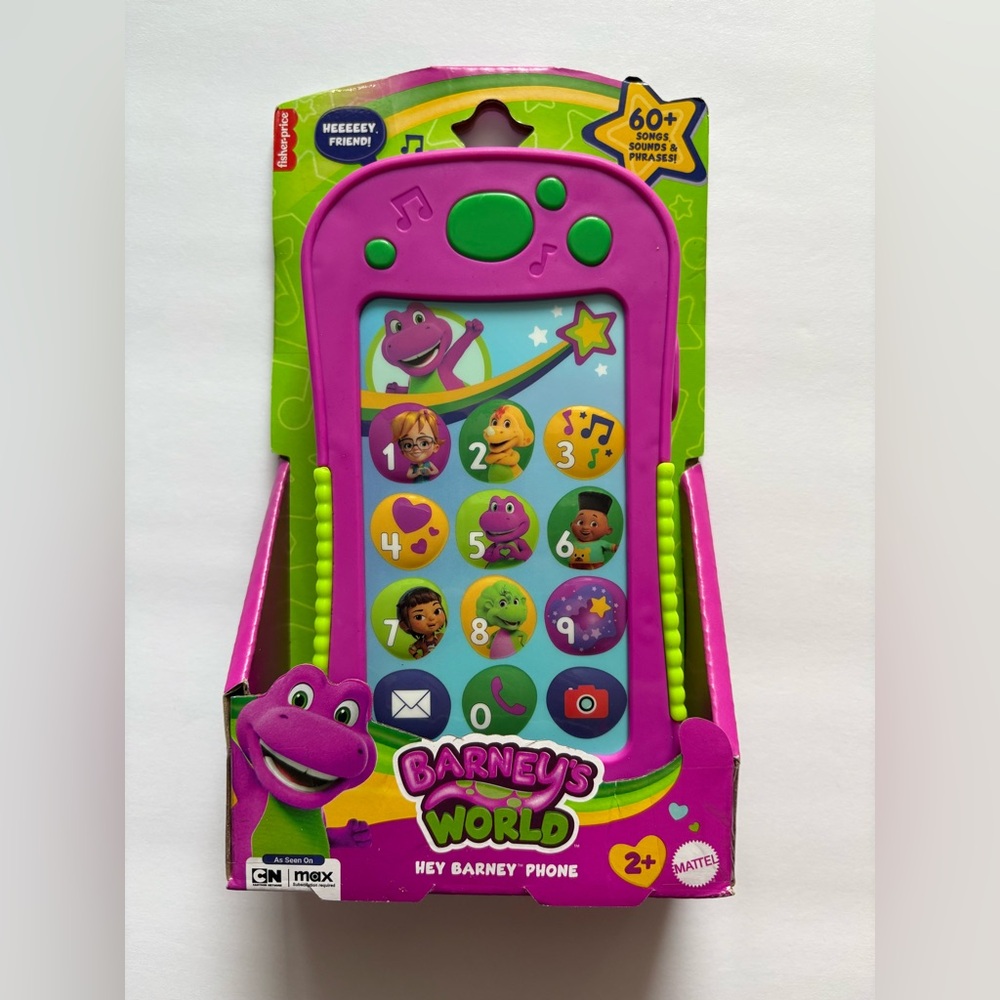 Mattel Barney’s World Interactive Toy Phone Buttons Songs Sounds Toddler/Kids